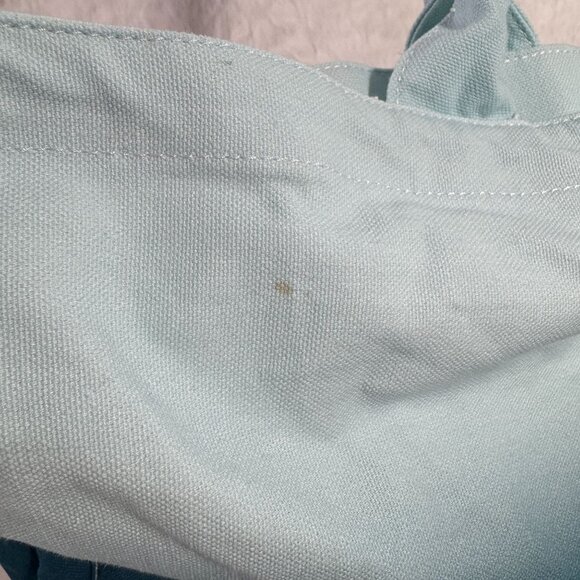 Athleta Ombre Blue White Tote Bag 100% Cotton Beach Bag Gym Canvas Shopping - Picture 6 of 7